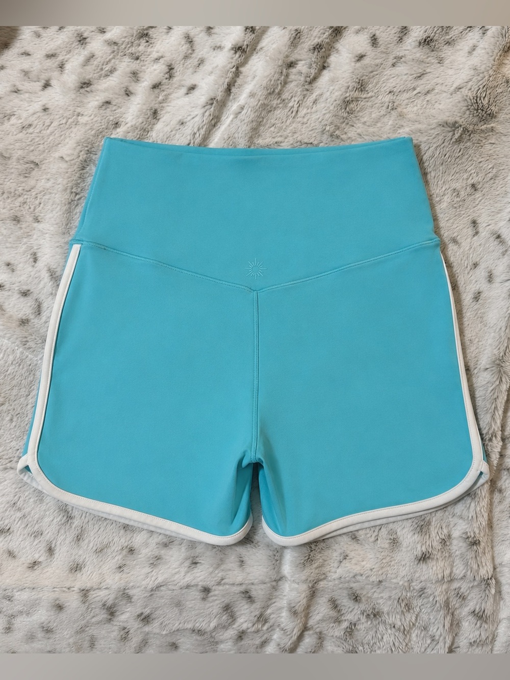 Aerie blue and white spandex bike shorts